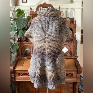 Wool Blend Fairycore Whimsigoth Y2K Knit Turtleneck Sweater Mini Dress Size XL